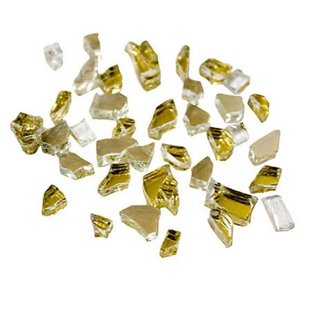AZ PATIO HEATERS Reflective Fire Pit Glass, Gold RFGLASS-GOLD
